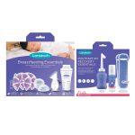 Lansinoh Breastfeeding Essentials for Nursing Moms: Nipple Cream, 48 Nursing Pads, 25 Breastmilk Storage Bags, 2 Hot & Cold Breast Therapy Packs, Silicone Breast Pump, 77 Pieces, Baby Shower Gift